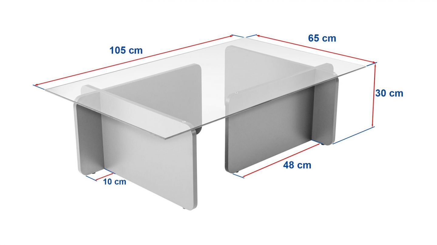 Table basse rectangulaire effet Noyer 105 cm - Naelis Table basse rectangulaire effet Noyer 105 cm - Naelis