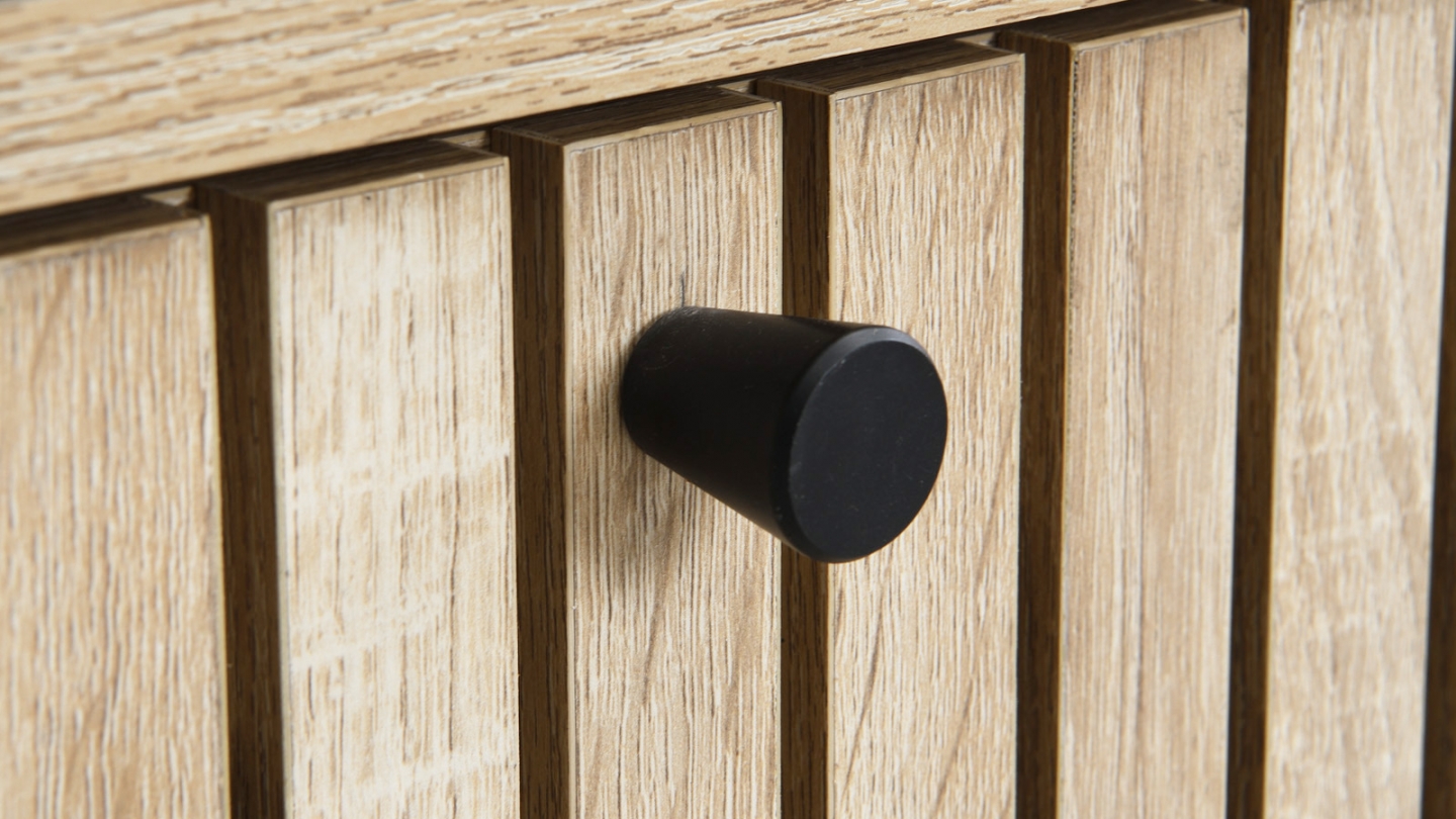 Banc d'entrée avec rangement chaussures en bois couleur chêne 100 cm - Solna Banc d'entrée avec rangement chaussures en bois couleur chêne 100 cm - Solna