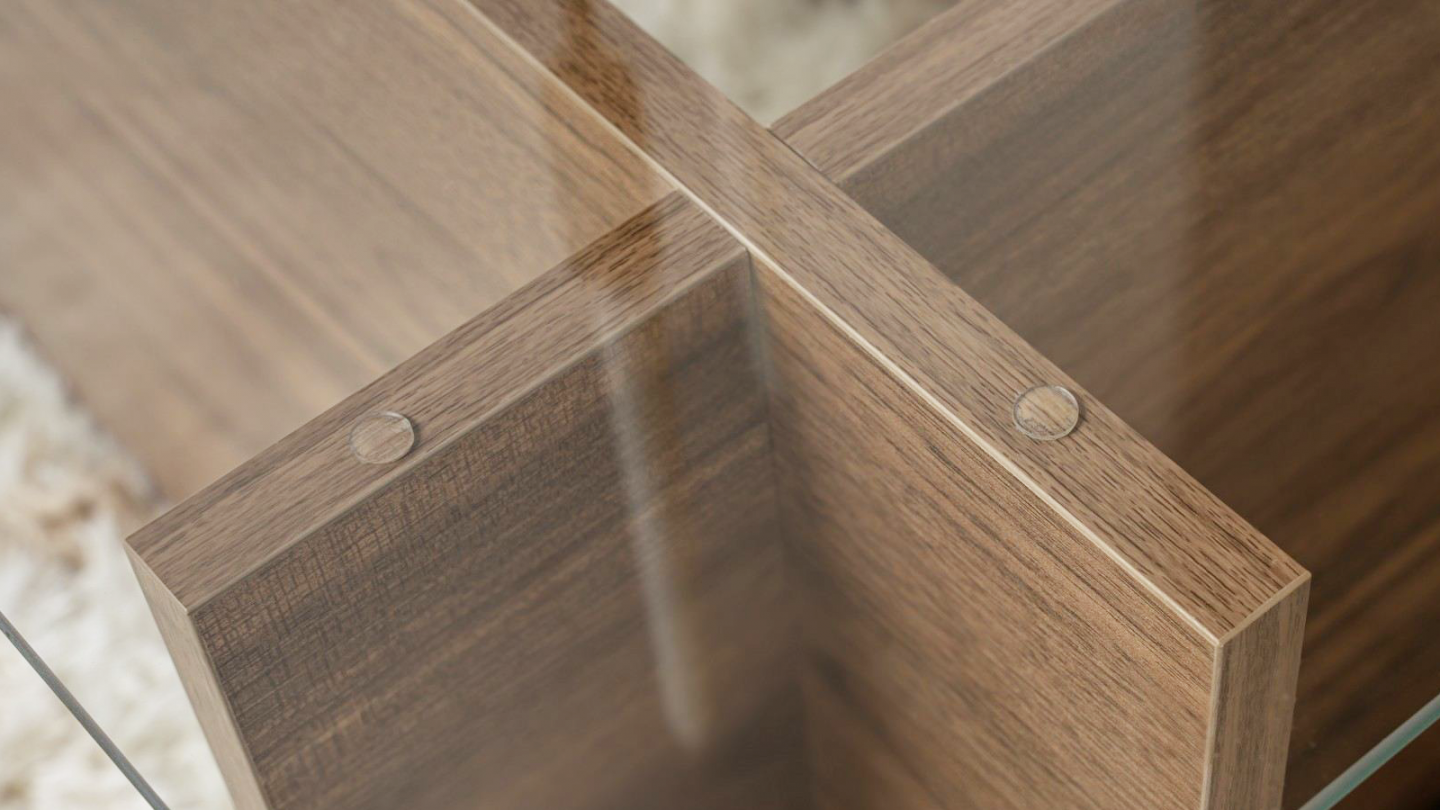 Table basse rectangulaire effet Noyer 105 cm - Kael Table basse rectangulaire effet Noyer 105 cm - Kael