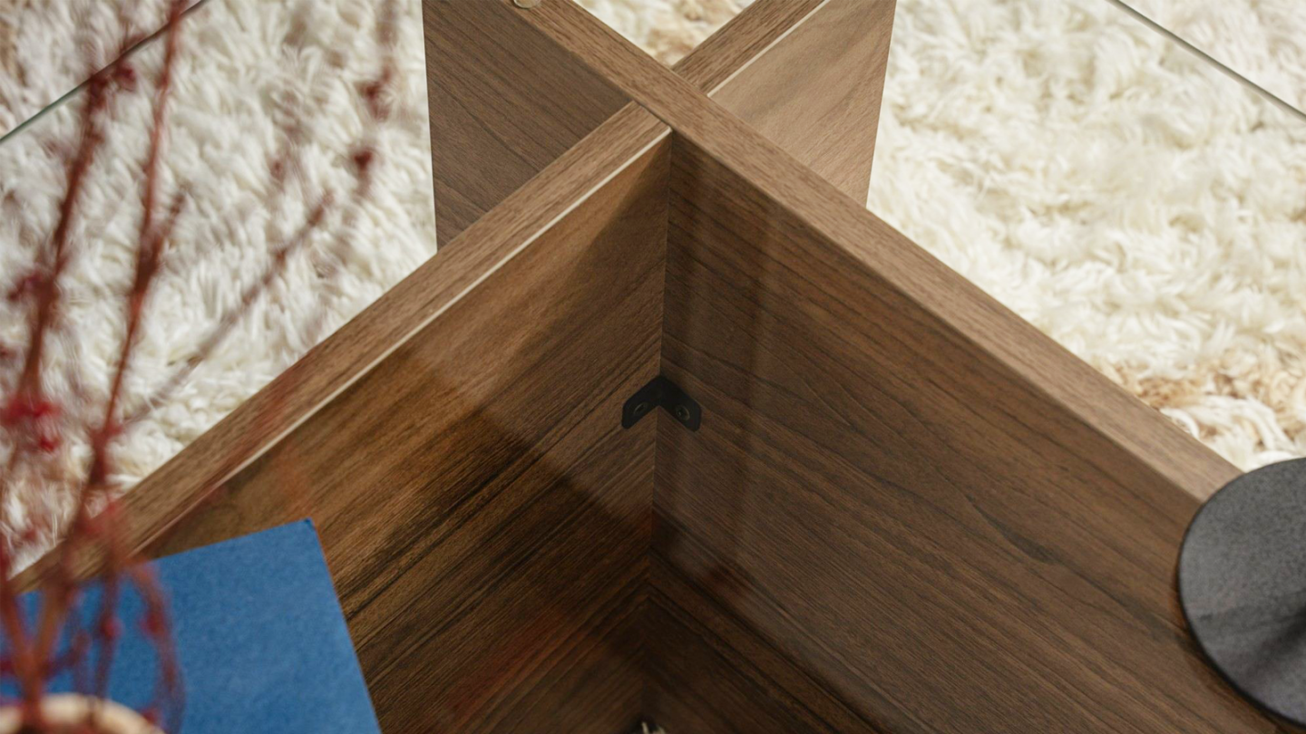 Table basse rectangulaire effet Noyer 105 cm - Kael Table basse rectangulaire effet Noyer 105 cm - Kael