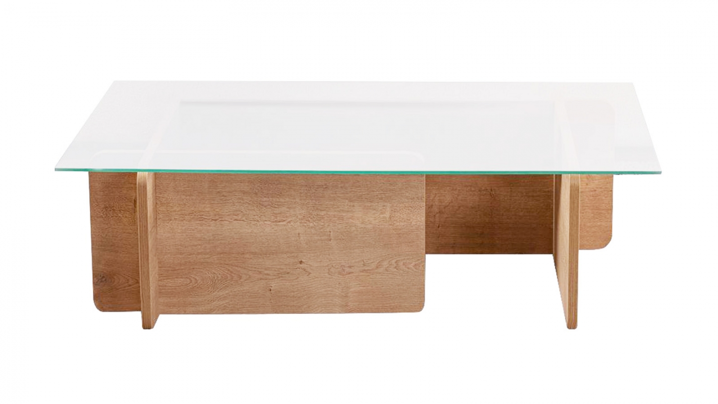 Table basse rectangulaire effet Chêne 105 cm - Naelis Table basse rectangulaire effet Chêne 105 cm - Naelis