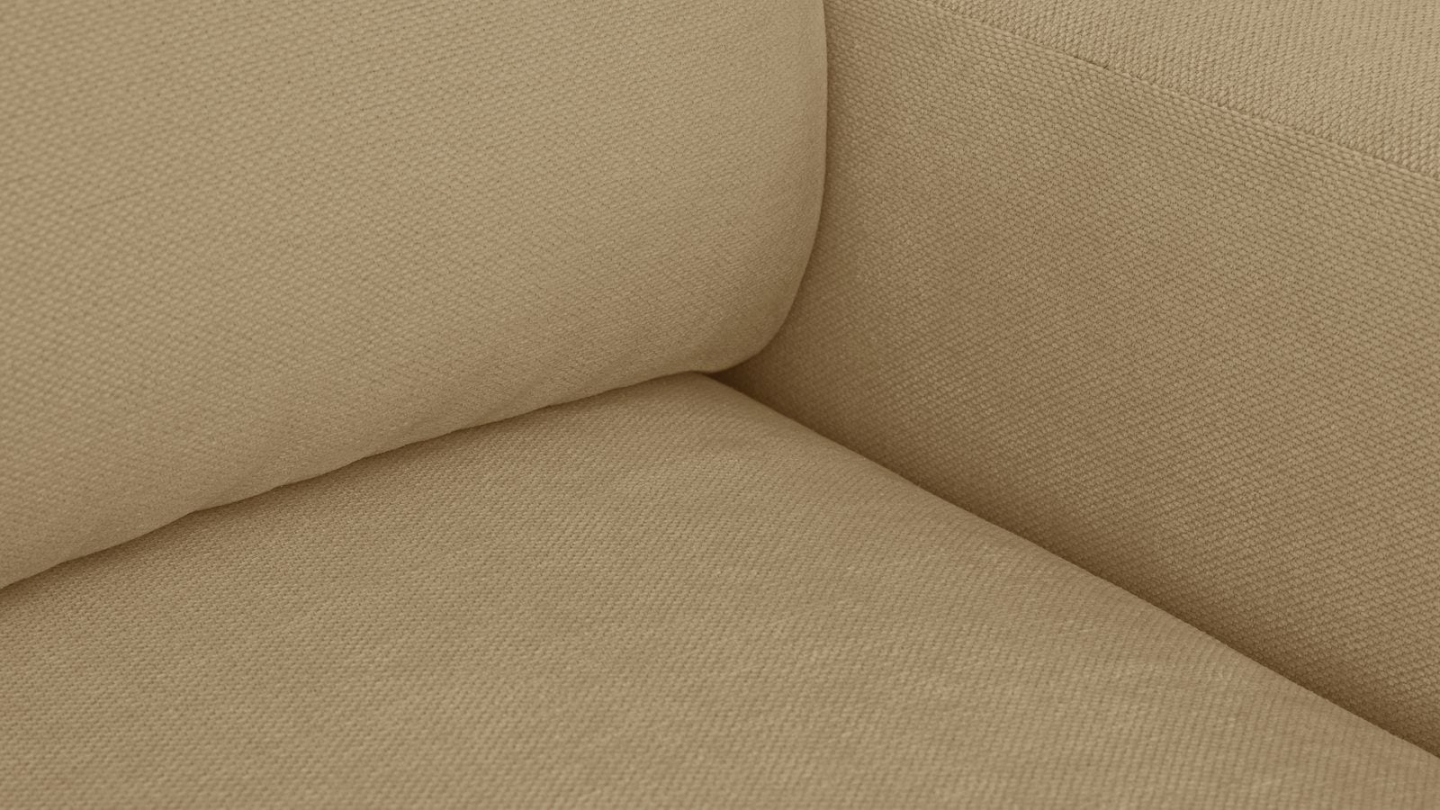 Canapé d'angle gauche convertible 3 places en tissu chenille miel - Sonny Canapé d'angle gauche convertible 3 places en tissu chenille miel - Sonny