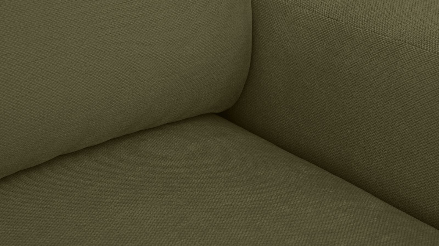 Canapé d'angle gauche convertible 3 places en tissu chenille vert kaki - Sonny Canapé d'angle gauche convertible 3 places en tissu chenille vert kaki - Sonny