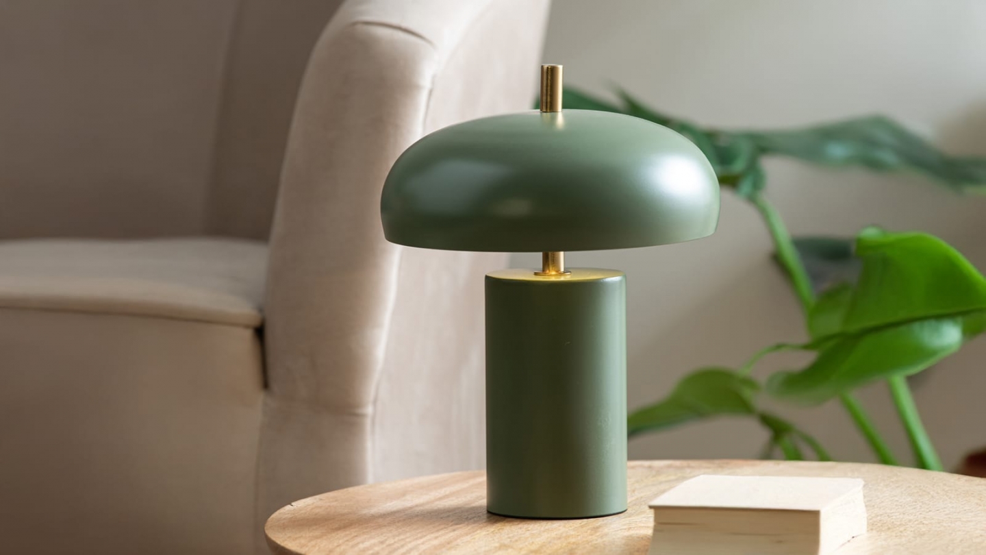 Lampe à poser en métal vetr kaki - Joya Lampe à poser en métal vetr kaki - Joya