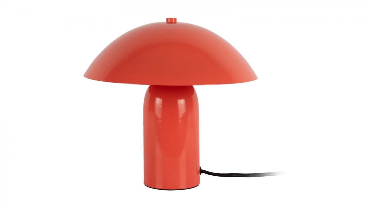 Lampe à poser champignon en métal orange - Asuto Lampe à poser champignon en métal orange - Asuto