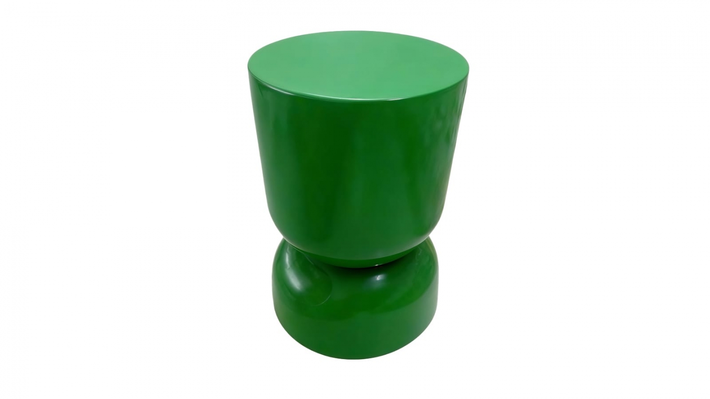 Bout de canapé en résine vert brillant Ø31 cm - Tilda Bout de canapé en résine vert brillant Ø31 cm - Tilda