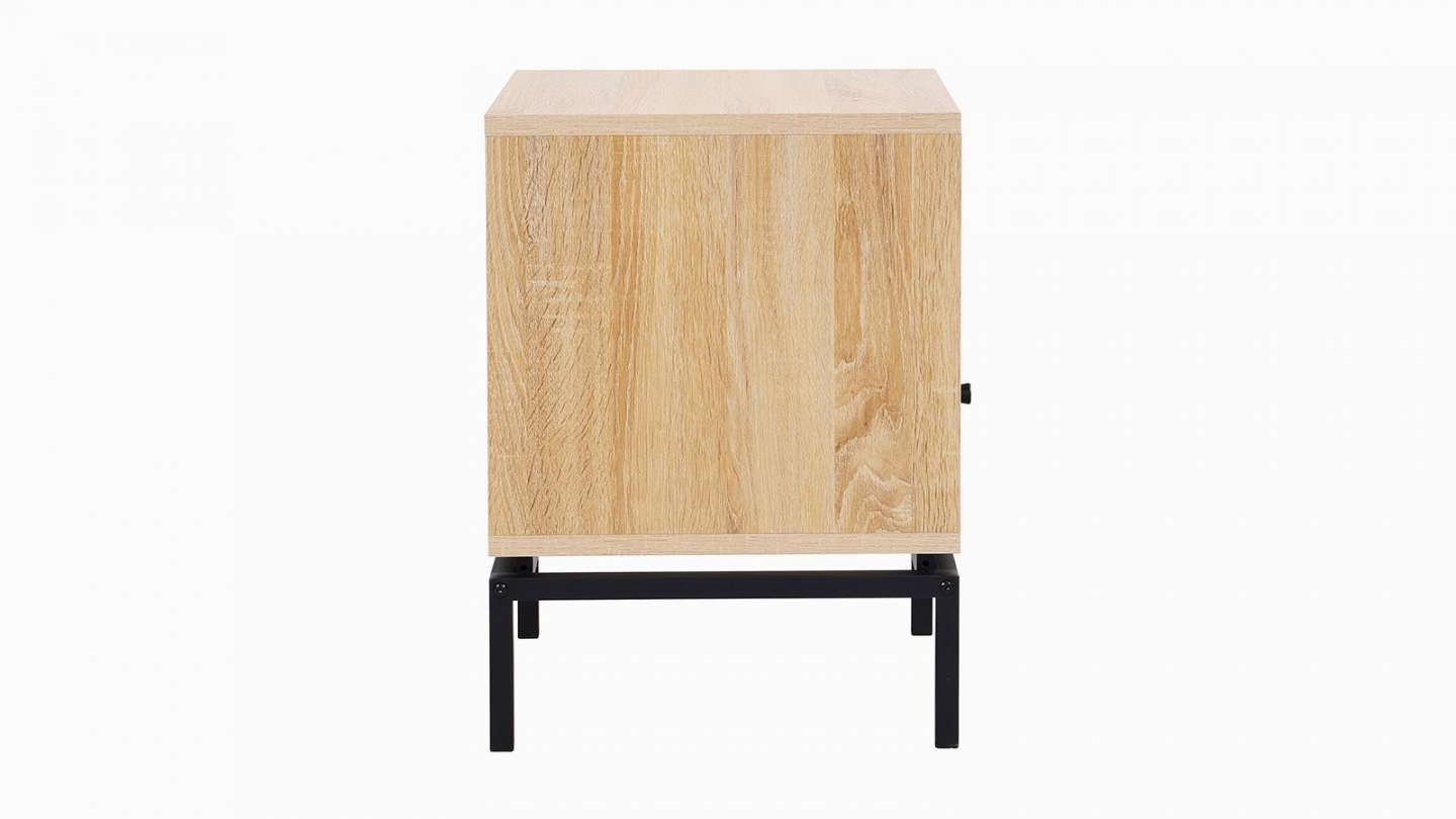 Lot de 2 tables de chevet 1 tiroir effet bois 40 cm - Talia Lot de 2 tables de chevet 1 tiroir effet bois 40 cm - Talia