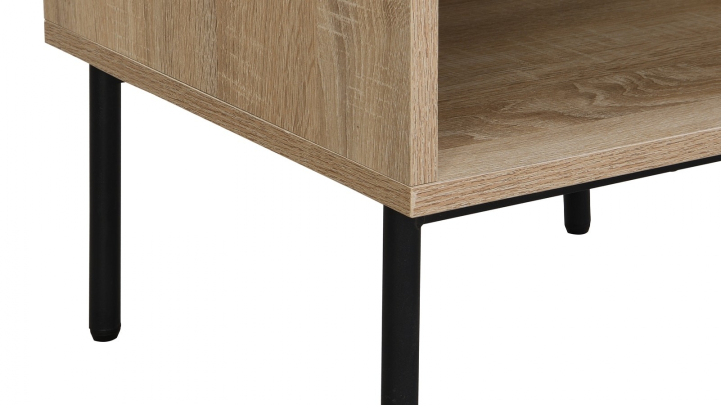 Lot de 2 tables de chevet 1 tiroir couleur chêne 40 cm - Solna Lot de 2 tables de chevet 1 tiroir couleur chêne 40 cm - Solna