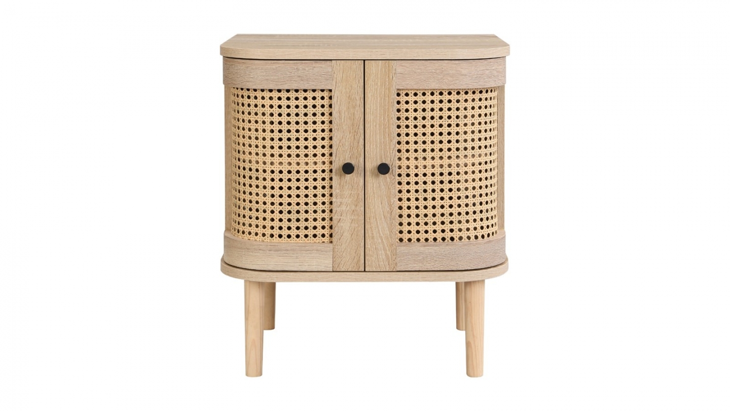 Ensemble Lit adulte 180x200 cm en velours côtelé vert kaki avec tête de lit en cannage Dalia + lot de 2 chevets Bali Ensemble Lit adulte 180x200 cm en velours côtelé vert kaki avec tête de lit en cannage Dalia + lot de 2 chevets Bali