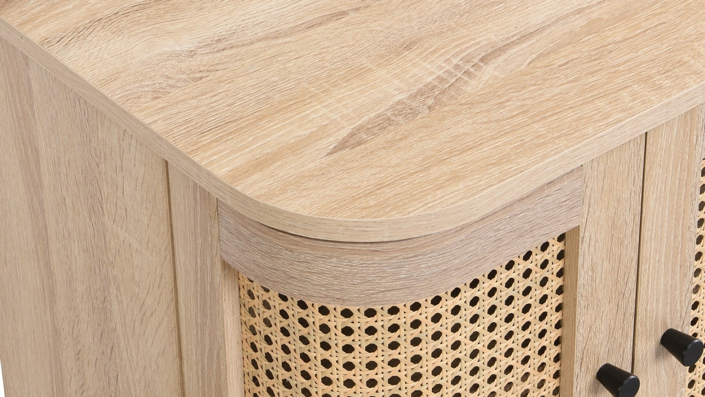 Ensemble Lit adulte 180x200 cm en velours côtelé vert kaki avec tête de lit en cannage Dalia + lot de 2 chevets Bali Ensemble Lit adulte 180x200 cm en velours côtelé vert kaki avec tête de lit en cannage Dalia + lot de 2 chevets Bali