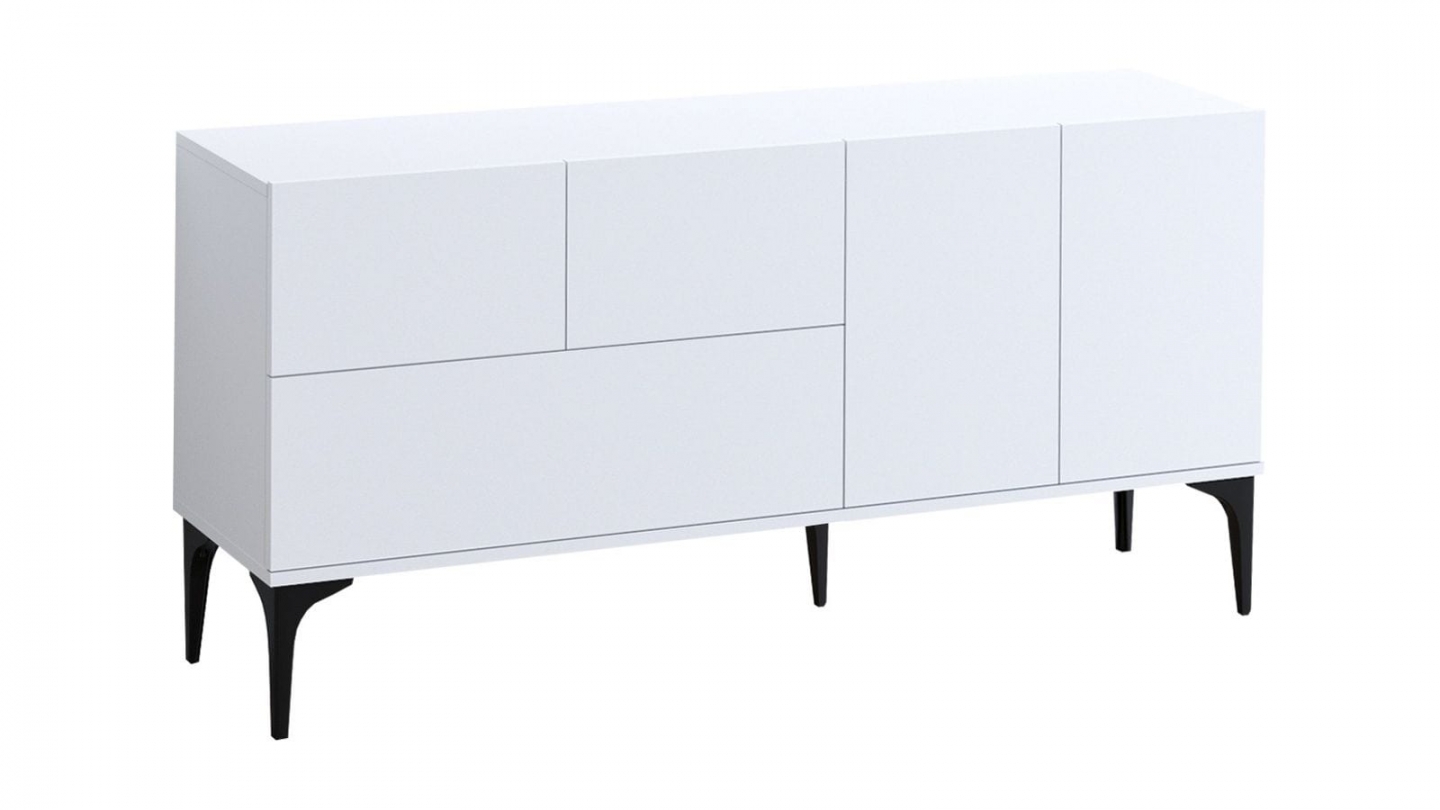 Buffet 5 portes blanc 150 cm - Tavira Buffet 5 portes blanc 150 cm - Tavira