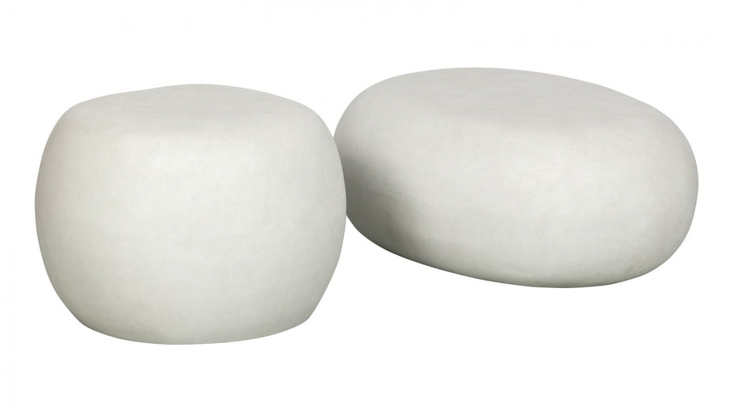 Table d’appoint organique en blanc – 65 cm - Pebble Table d’appoint organique en blanc – 65 cm - Pebble