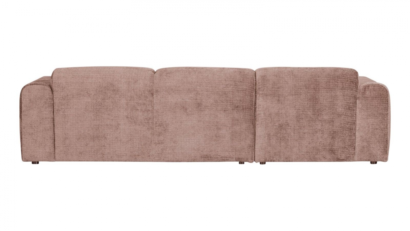 Canapé d'angle à gauche en tissu chenille vieux rose - Cloud Canapé d'angle à gauche en tissu chenille vieux rose - Cloud