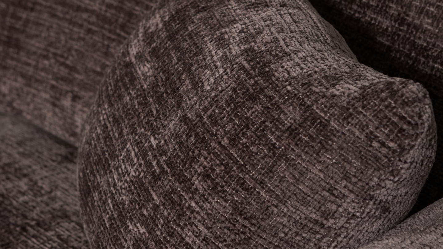 Canapé d'angle à gauche en tissu chenille marron - Cloud Canapé d'angle à gauche en tissu chenille marron - Cloud