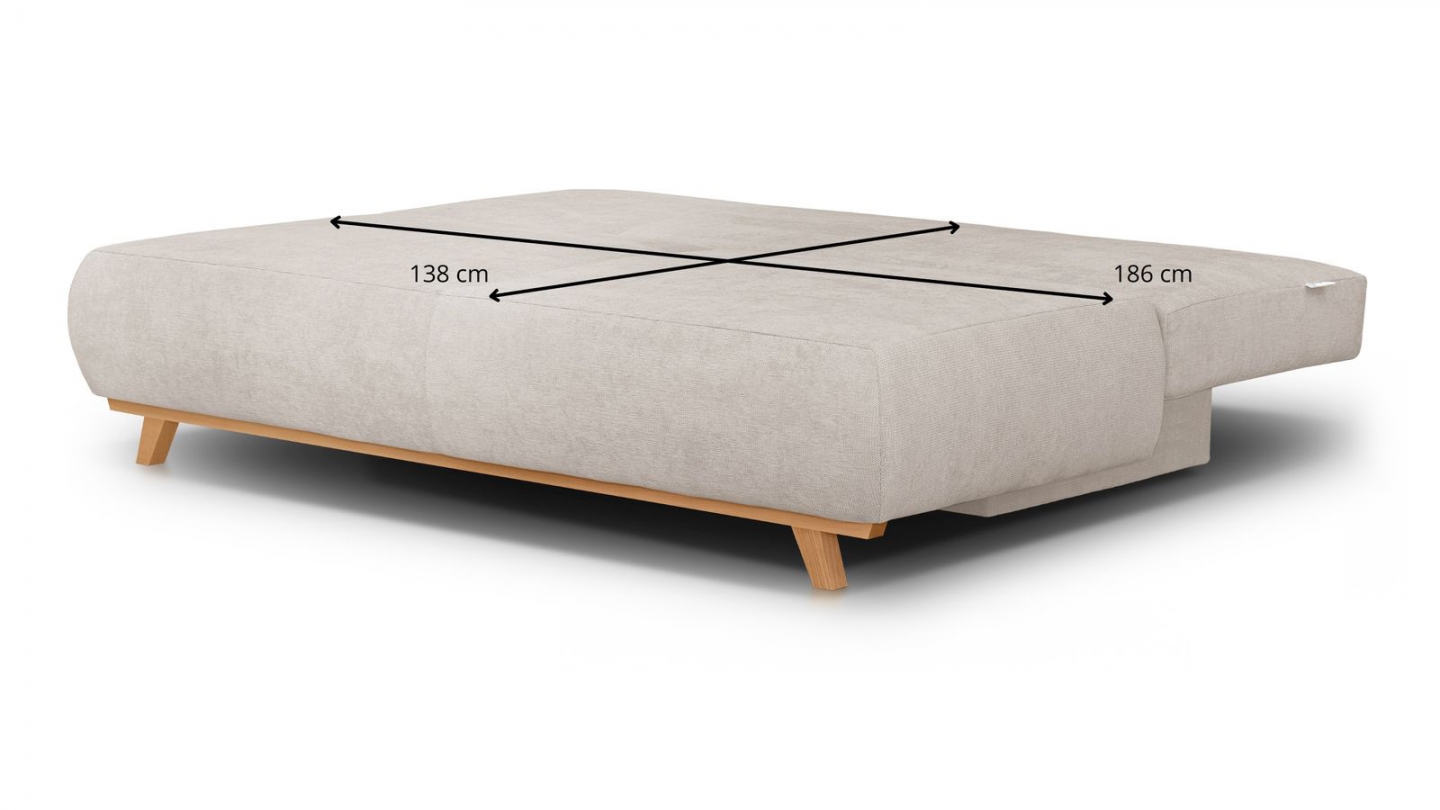 Canapé convertible 3 places avec coffre de rangement en tissu chenille taupe - Laria Canapé convertible 3 places avec coffre de rangement en tissu chenille taupe - Laria