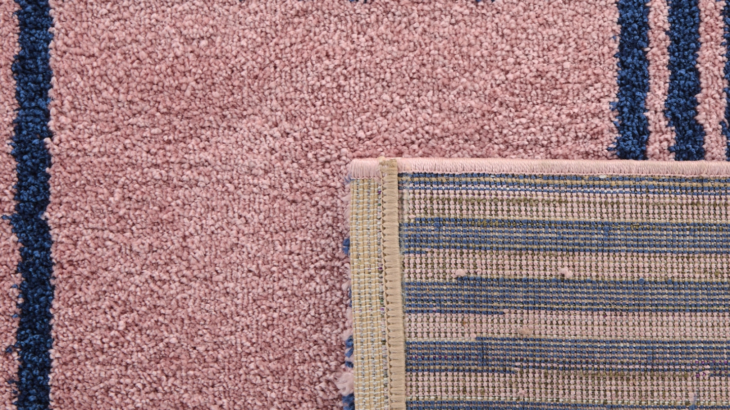 Tapis rétro damniere bleu 200x280 cm - Pop Vibes Tapis rétro damniere bleu 200x280 cm - Pop Vibes