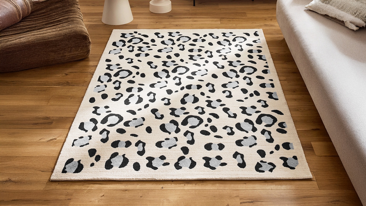 Tapis léopard crème 160x230 cm - Savanna Tapis léopard crème 160x230 cm - Savanna