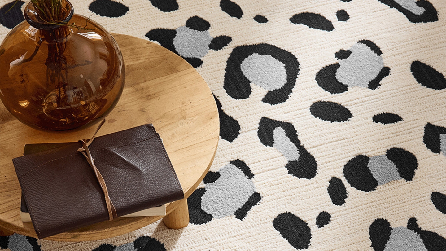 Tapis léopard crème 160x230 cm - Savanna Tapis léopard crème 160x230 cm - Savanna