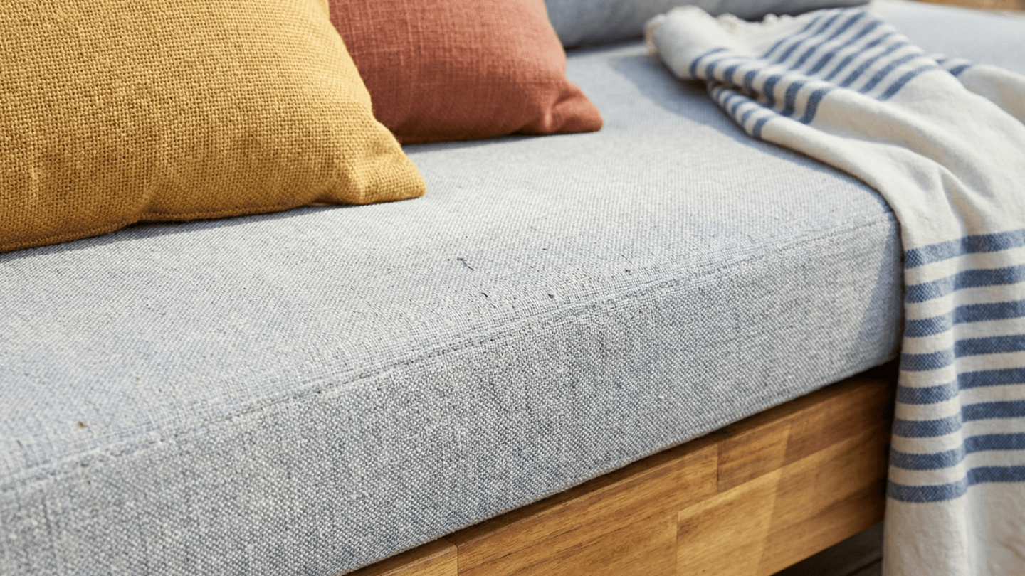 Ensemble de canapés de jardin 5 places en bois FSC - Coussins gris chiné - Capri Ensemble de canapés de jardin 5 places en bois FSC - Coussins gris chiné - Capri