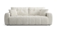 Canapé droit convertible 3 places en velours côtelé beige - Komo
