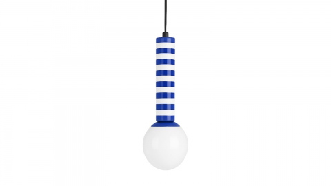 Suspension en métal rayée bleu - Rayado Retro