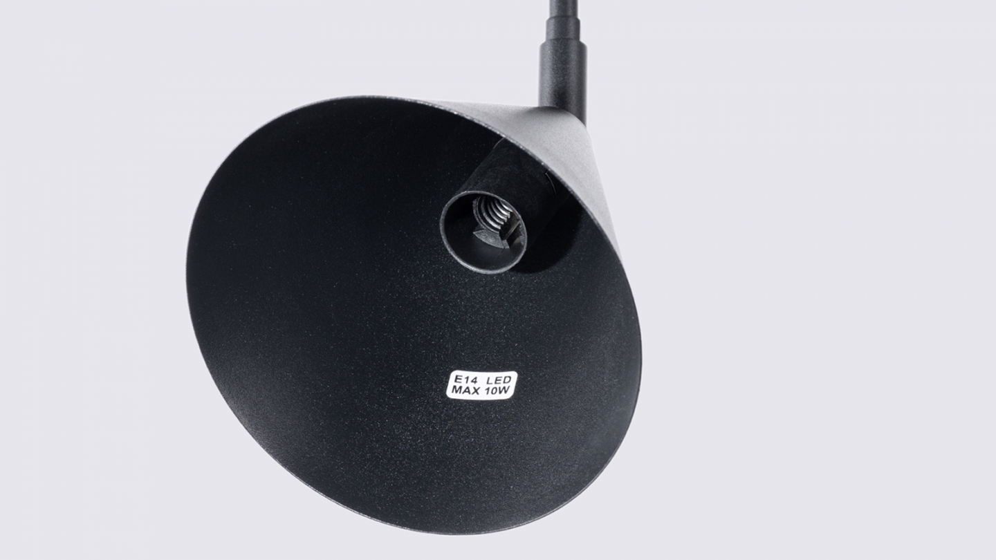 Applique murale à bras orientable noire - Nox Applique murale à bras orientable noire - Nox