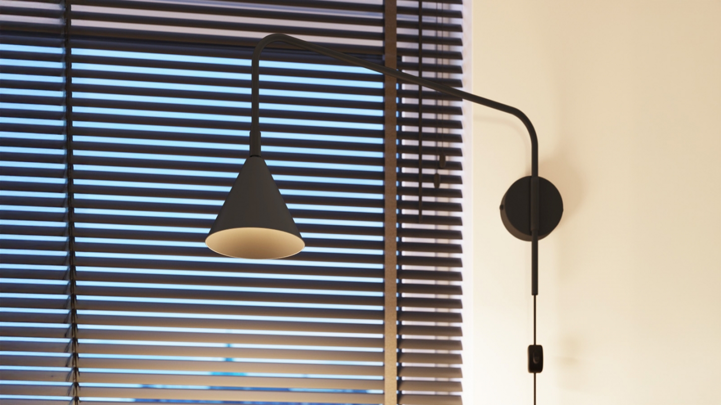 Applique murale à bras orientable noire - Nox Applique murale à bras orientable noire - Nox