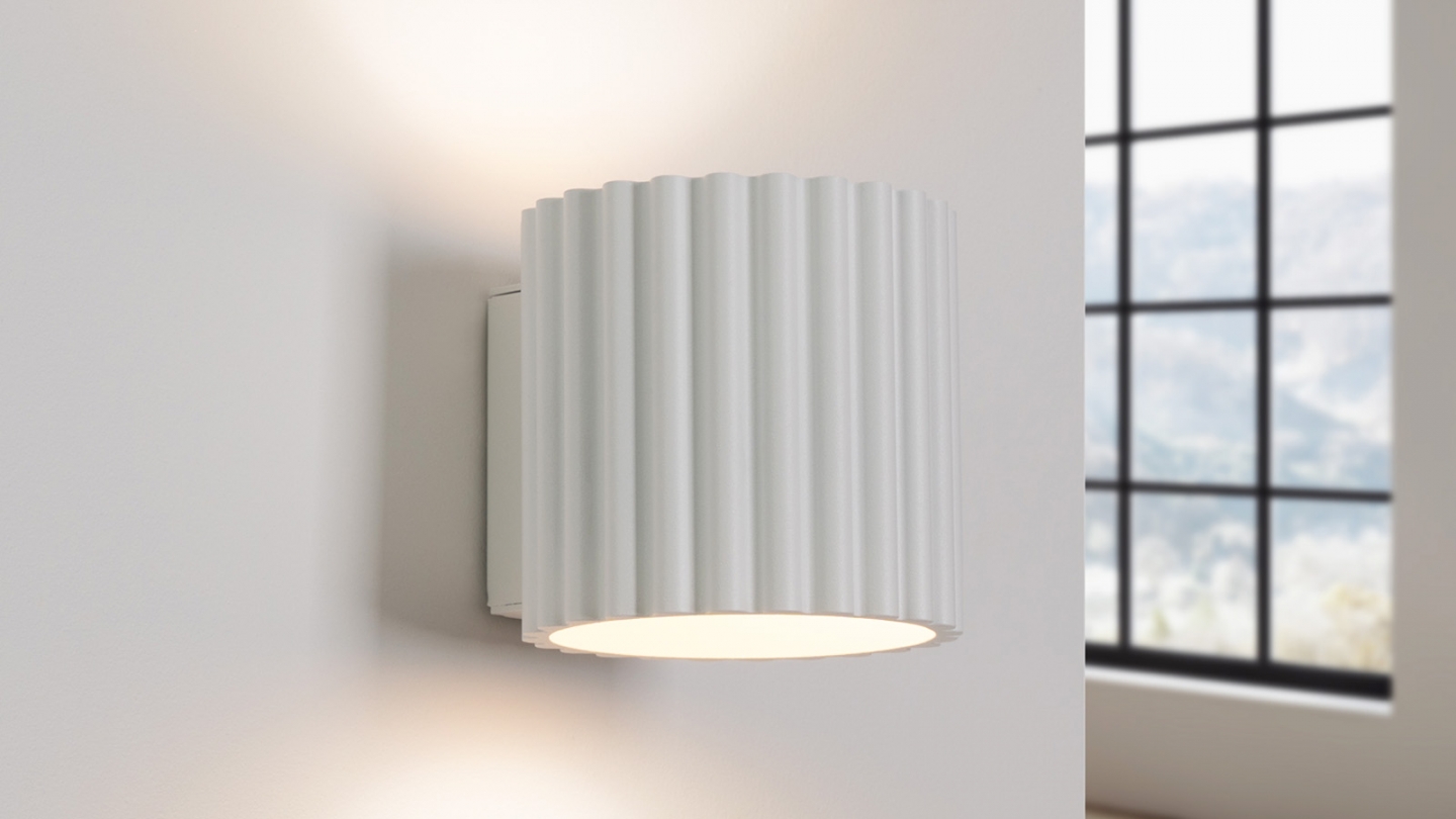 Applique murale cannelé blanche - Aura Applique murale cannelé blanche - Aura