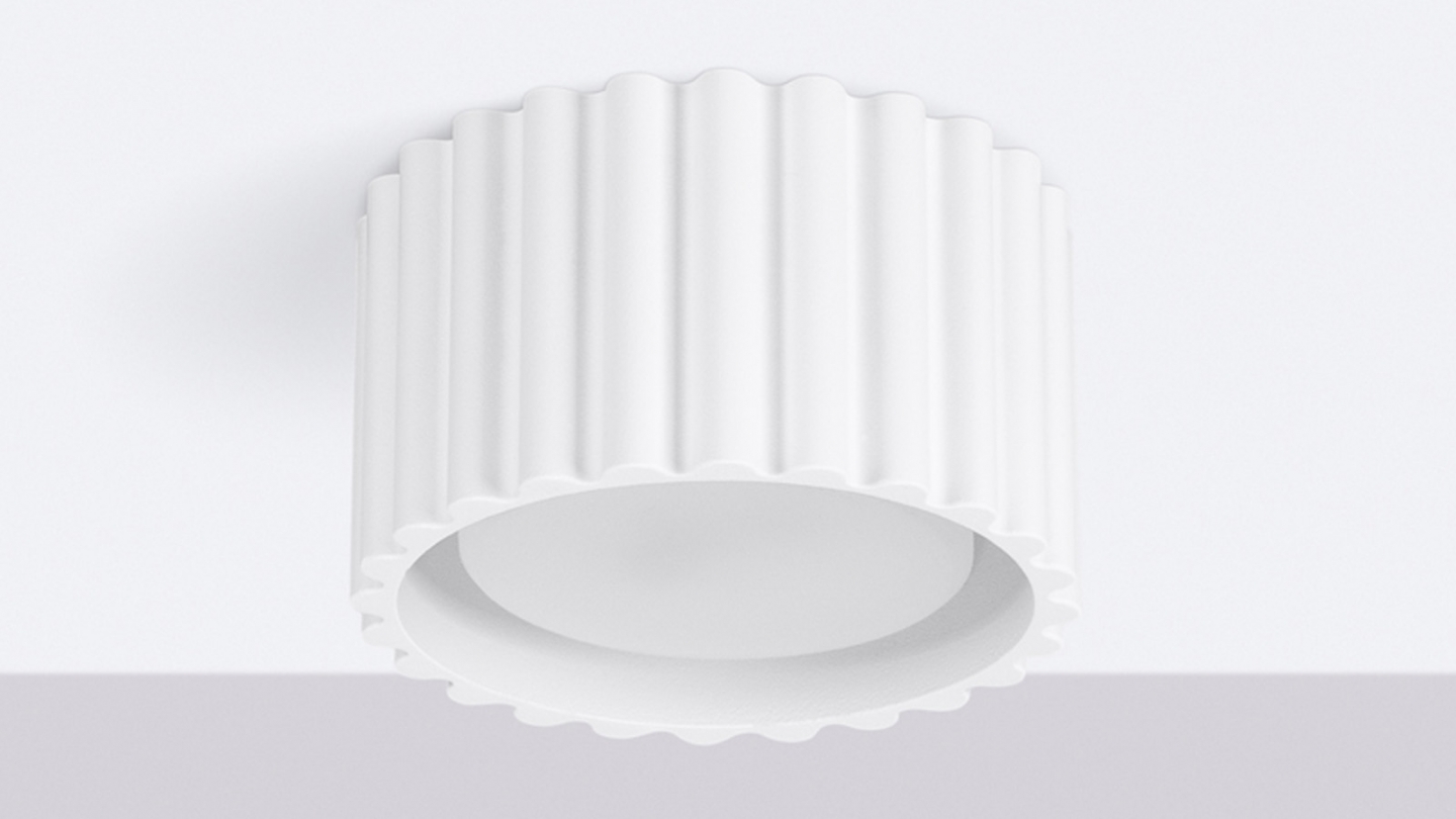 Plafonnier cannelé blanc - Aura Plafonnier cannelé blanc - Aura