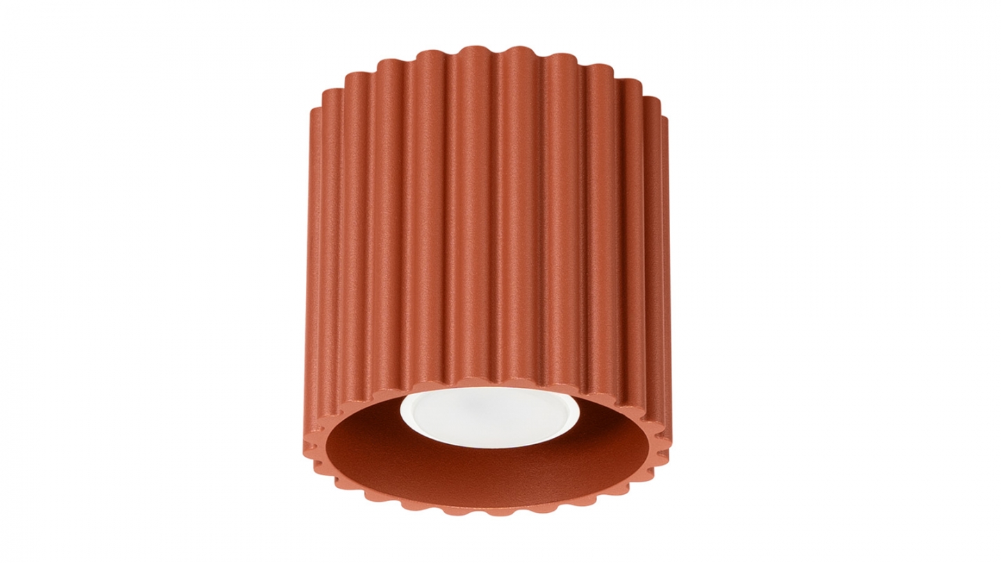 Plafonnier cannelé terracotta - Aura Plafonnier cannelé terracotta - Aura