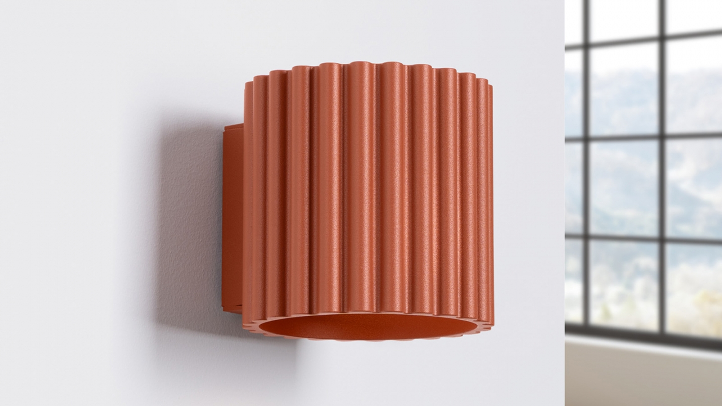 Applique murale cannelé terracotta - Aura Applique murale cannelé terracotta - Aura