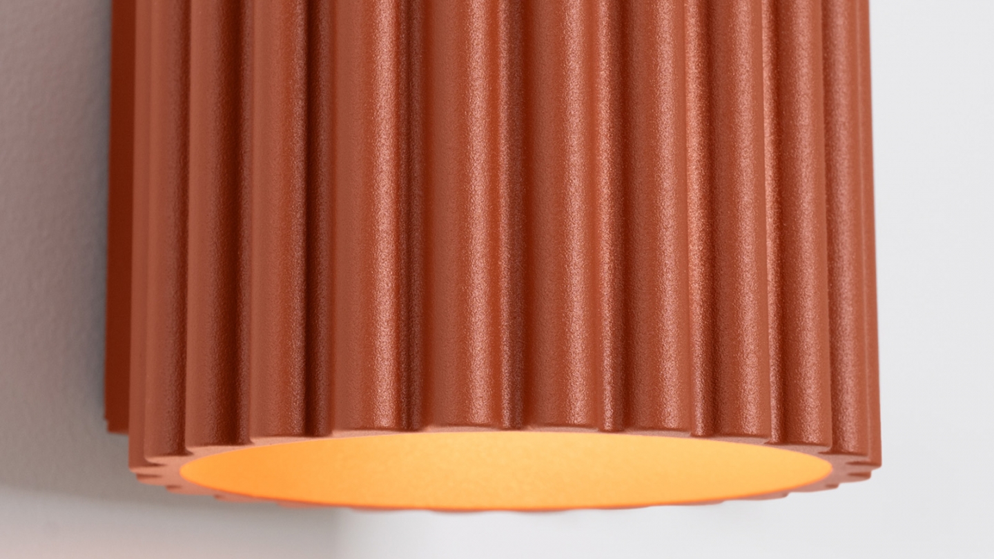 Applique murale cannelé terracotta - Aura Applique murale cannelé terracotta - Aura