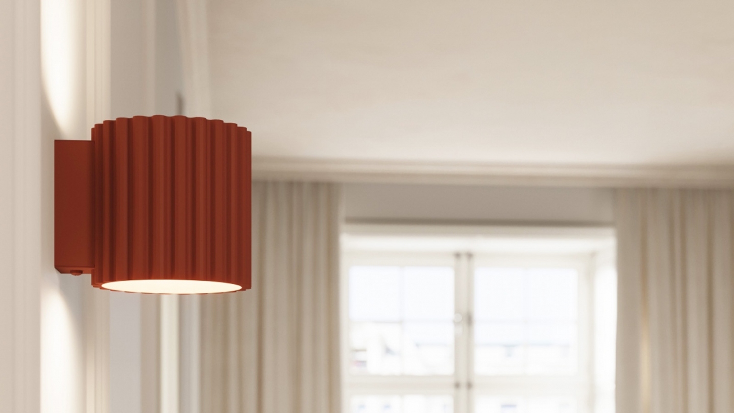 Applique murale cannelé terracotta - Aura Applique murale cannelé terracotta - Aura