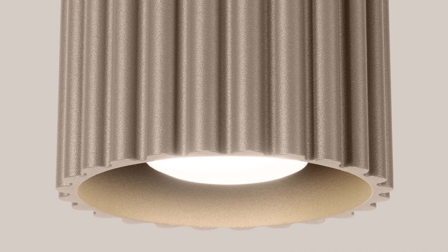 Plafonnier cannelé taupe - Aura Plafonnier cannelé taupe - Aura