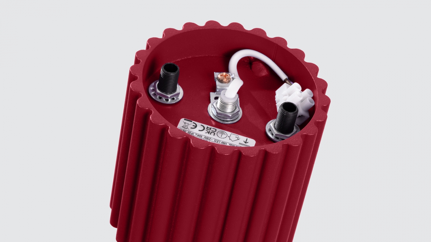 Plafonnier cannelé Bordeaux - Aura Plafonnier cannelé Bordeaux - Aura