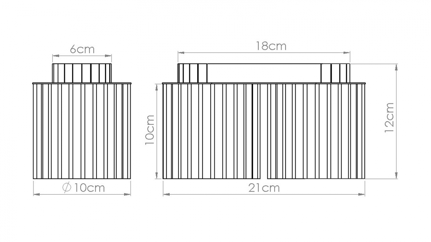 Plafonnier cannelé 2 lumières pêche - Aura Plafonnier cannelé 2 lumières pêche - Aura