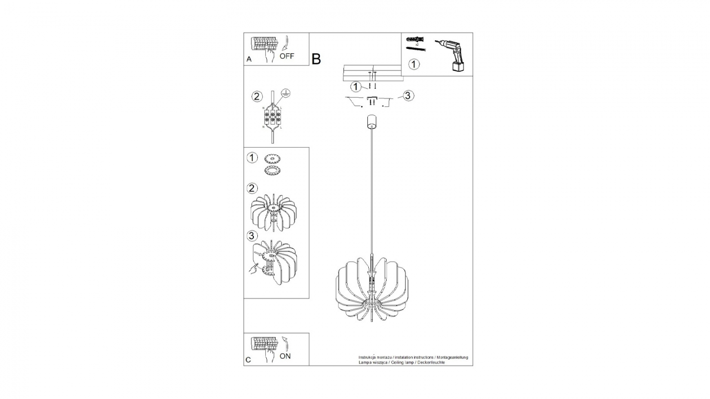 Suspension en feutre beige 45 cm - Mula Suspension en feutre beige 45 cm - Mula