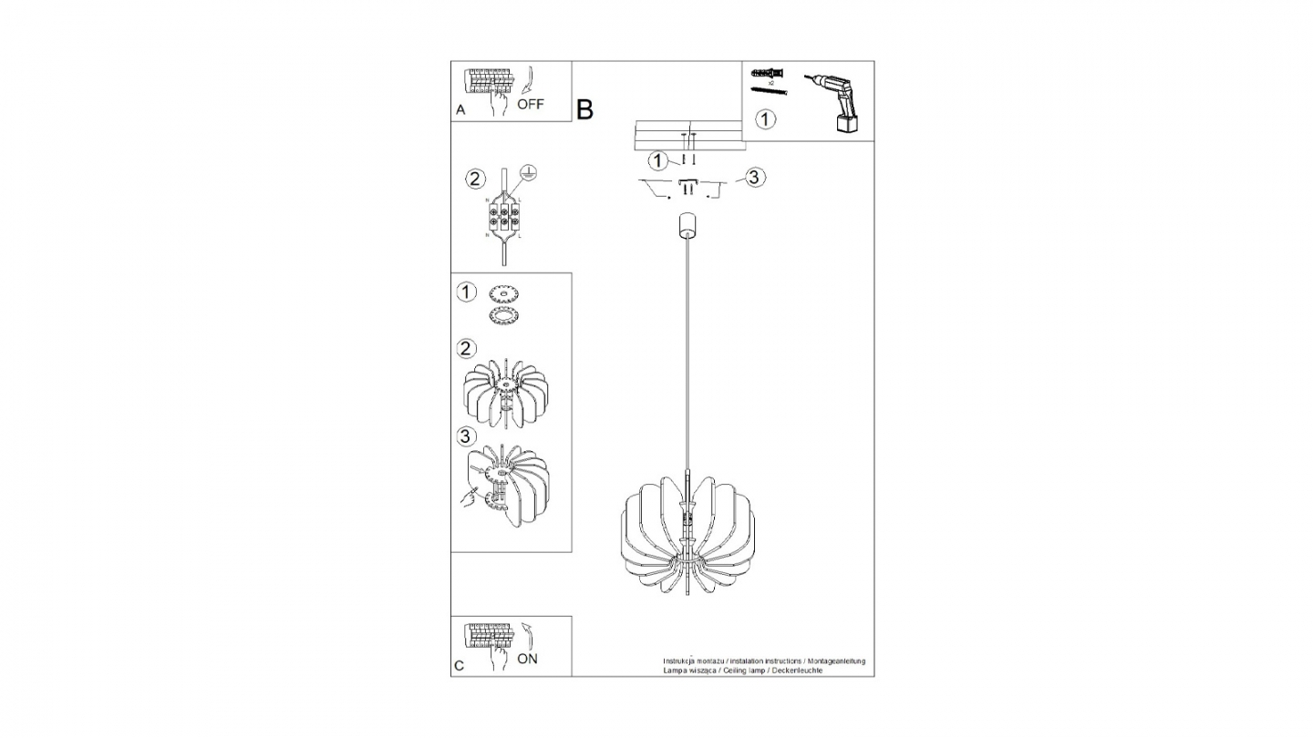 Suspension en feutre bleu marine 45 cm - Mula Suspension en feutre bleu marine 45 cm - Mula