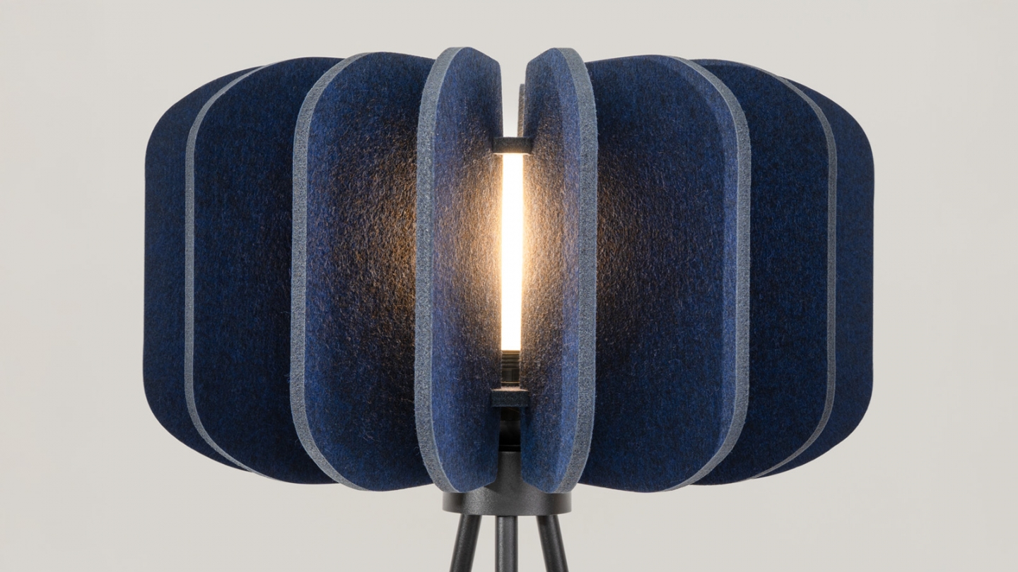 Lampadaire en feutre bleu marine 45 cm - Mula Lampadaire en feutre bleu marine 45 cm - Mula