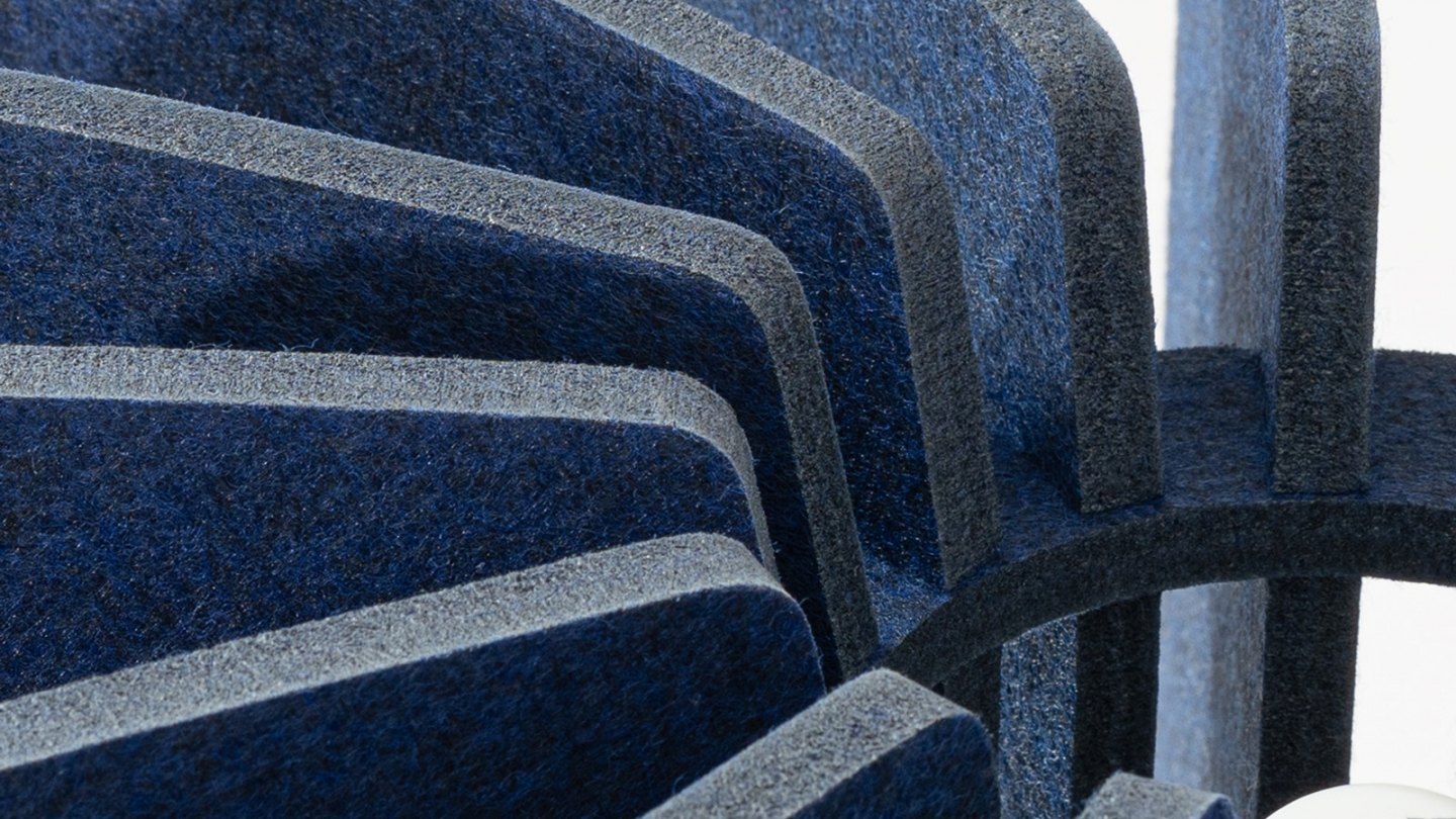 Lampadaire en feutre bleu marine 45 cm - Mula Lampadaire en feutre bleu marine 45 cm - Mula