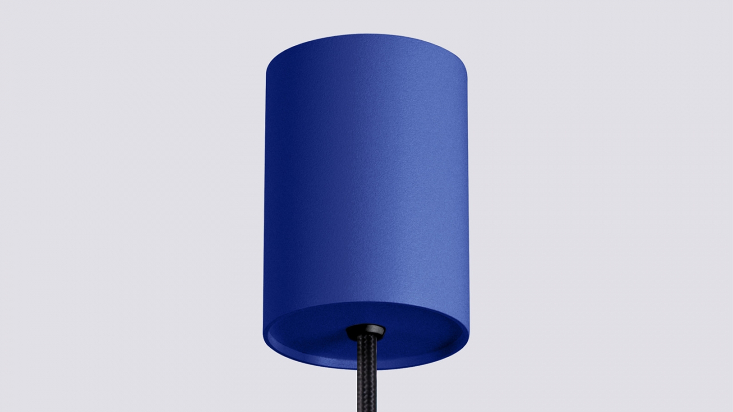 Suspension cannelée blanc / bleu - Estria Suspension cannelée blanc / bleu - Estria