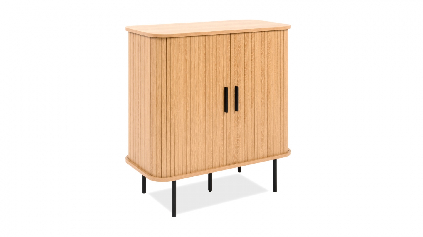 Buffet 2 portes effet Chêne 80 cm - Sora Buffet 2 portes effet Chêne 80 cm - Sora