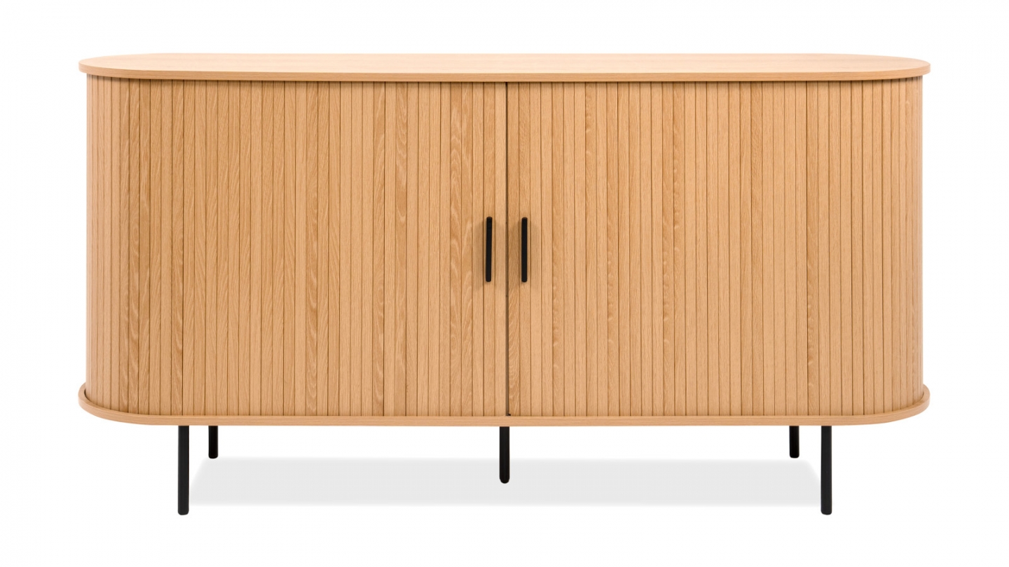 Buffet 2 portes effet Chêne 160 cm - Sora Buffet 2 portes effet Chêne 160 cm - Sora