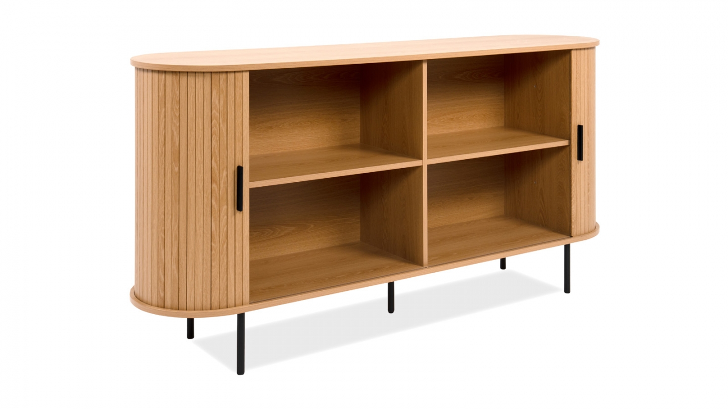 Buffet 2 portes effet Chêne 160 cm - Sora Buffet 2 portes effet Chêne 160 cm - Sora