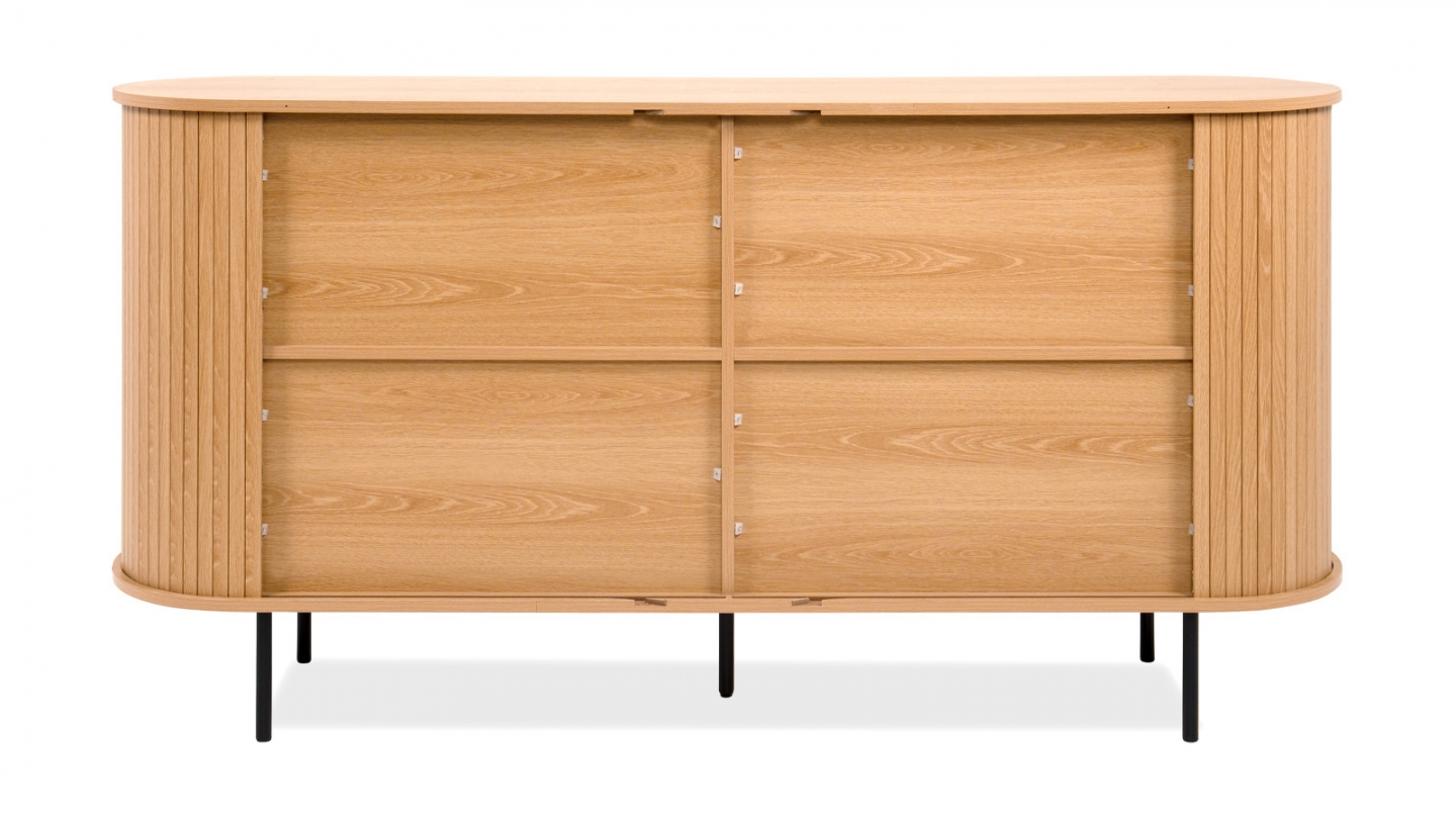 Buffet 2 portes effet Chêne 160 cm - Sora Buffet 2 portes effet Chêne 160 cm - Sora