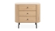 Commode 3 tiroirs effet Chêne et Travertin 80 cm - Juna