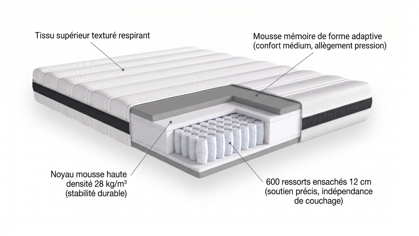 Matelas Hygiospring 140x190 Matelas Hygiospring 140x190