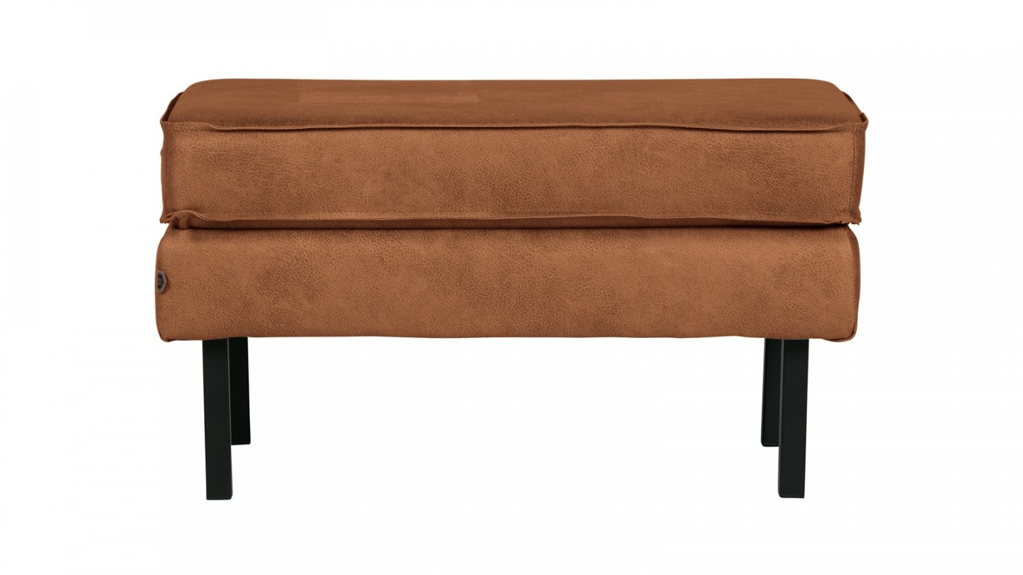 Tabouret en cuir cognac - Collection Rodeo - BePureHome