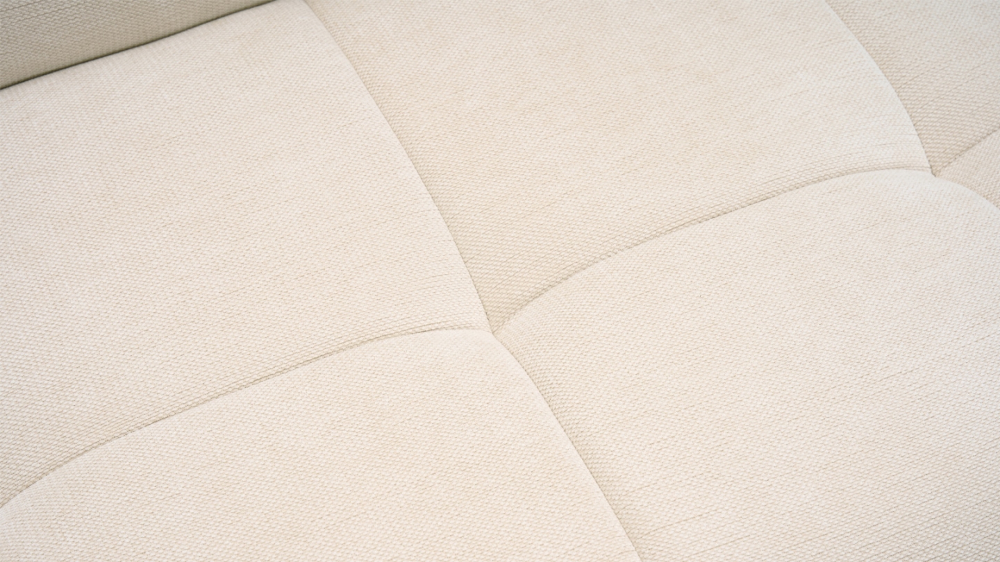 Canapé convertible 3 places en tissu chenille beige - Pavia Canapé convertible 3 places en tissu chenille beige - Pavia