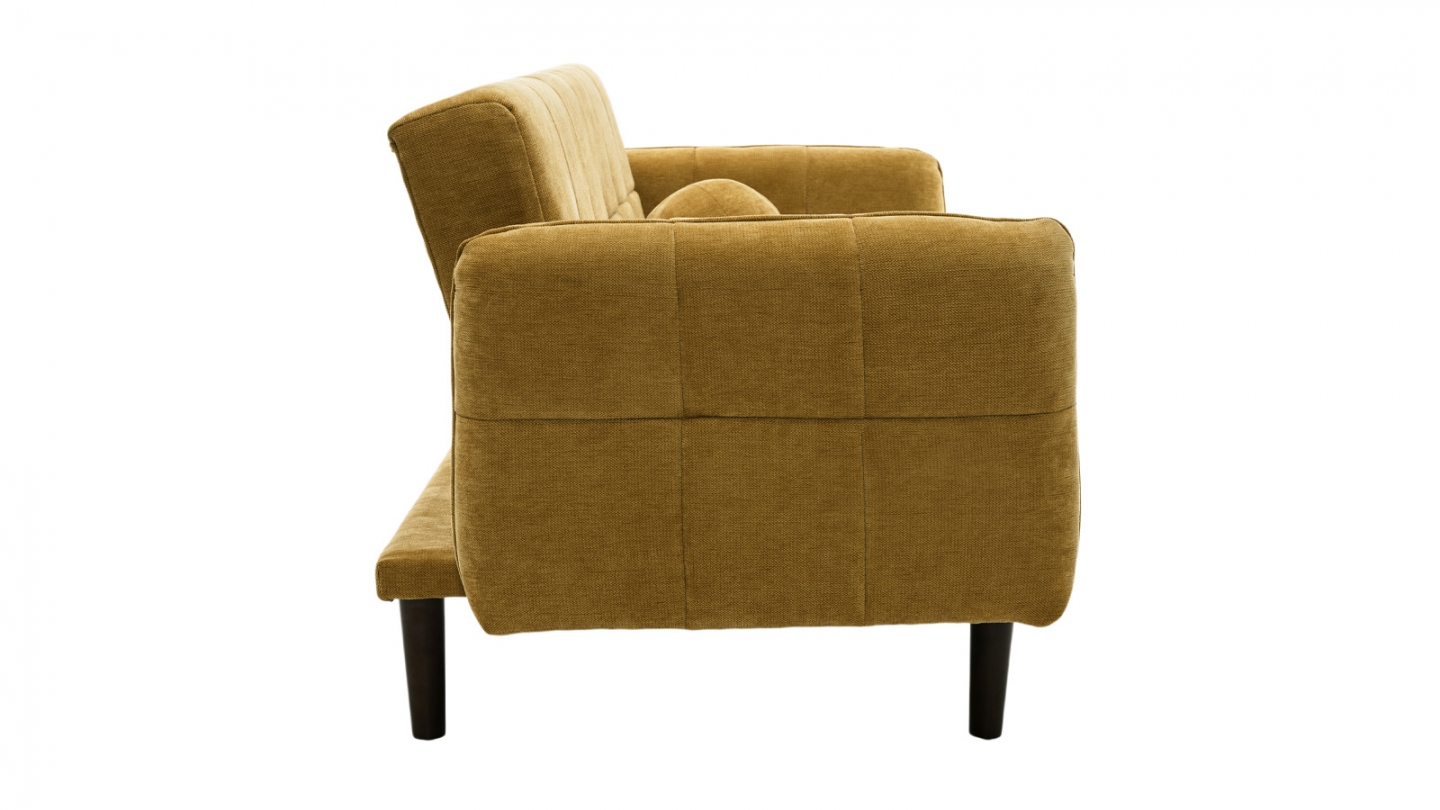 Canapé convertible 3 places en tissu chenille bronze - Pavia Canapé convertible 3 places en tissu chenille bronze - Pavia